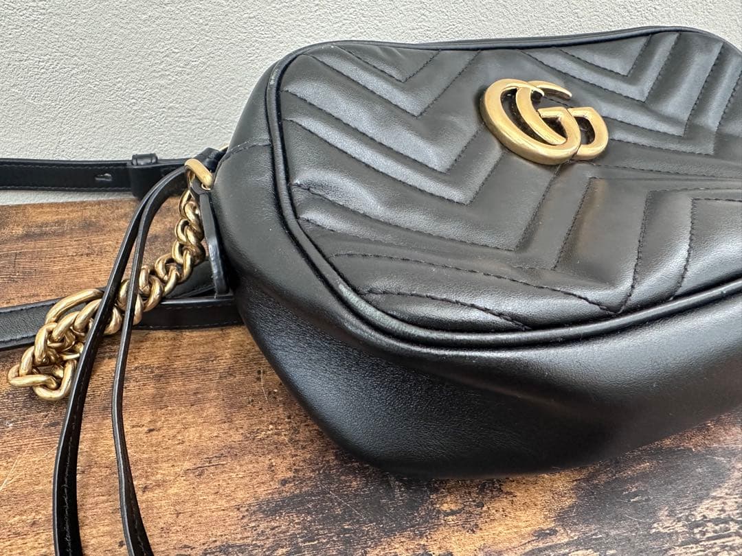 【良品】GUCCI GGマーモントショルダーバック