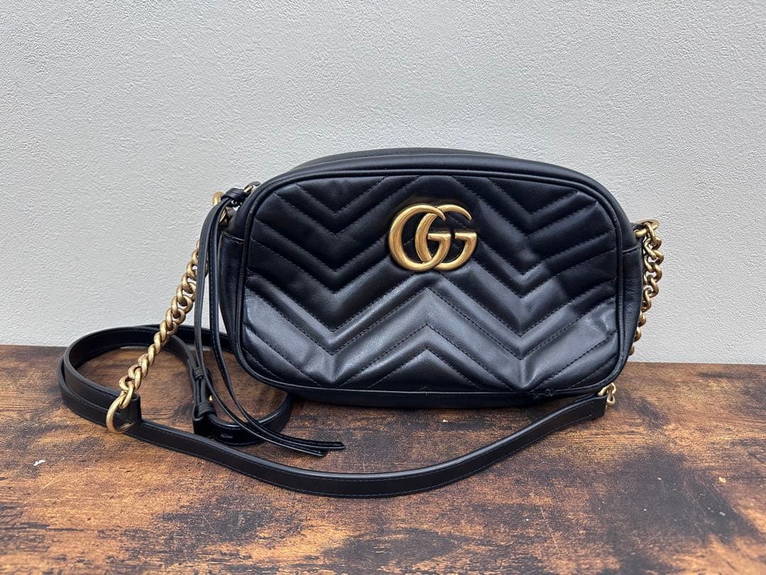 【良品】GUCCI GGマーモントショルダーバック