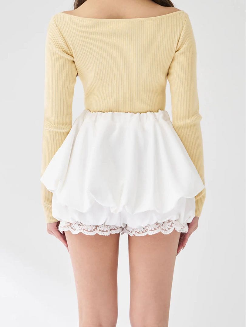 【超美品】Darich ボリュームバルーンミニスカート ホワイト FREE