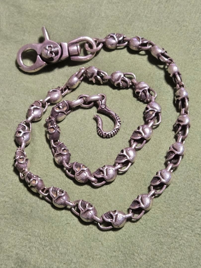 スカルモチーフ シルバー ウォレットチェーン