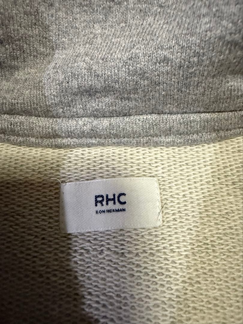 RHCロンハーマンハーフジップグハイネック スウェットトレーナーグレーxs