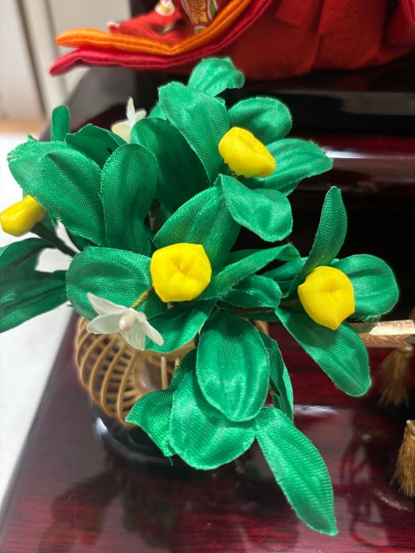 久月 雛人形 収納三段屏風オルゴール付き