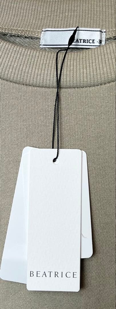 PARIS 33刺繍ベージュスウェット