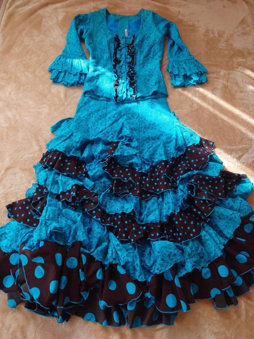 イベリア　フラメンコ衣装　　ツーピース　１点物