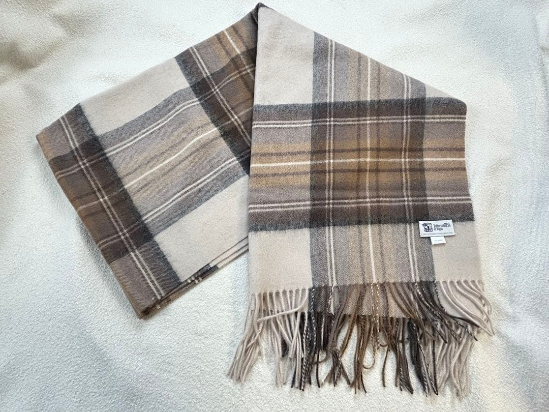 Johnstons of Elgin カシミヤ　大判ストール 正規品