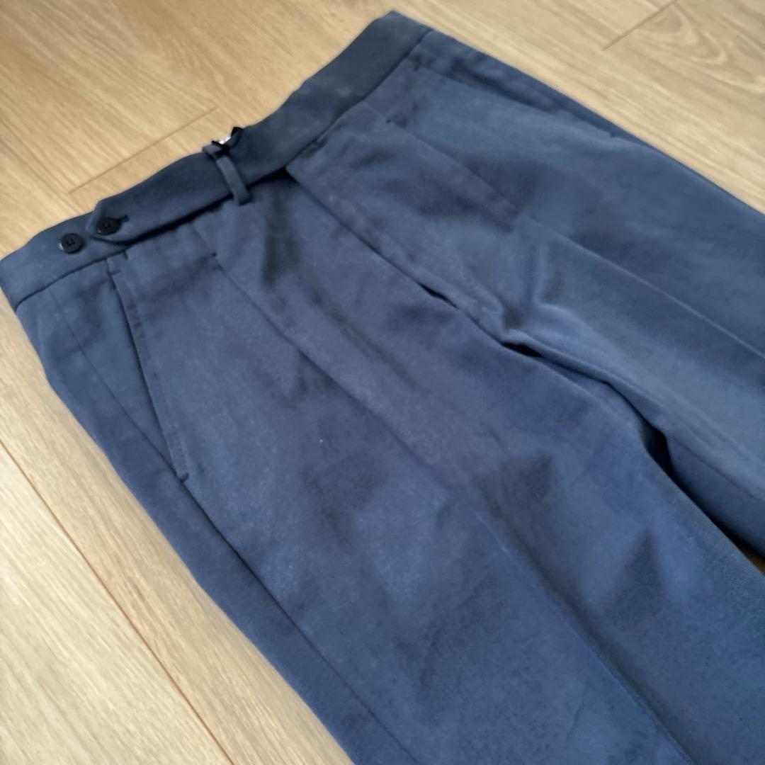 タグ付き未使用！DALCUORE TROUSERS 伊勢丹購入 ベルトレスパンツ