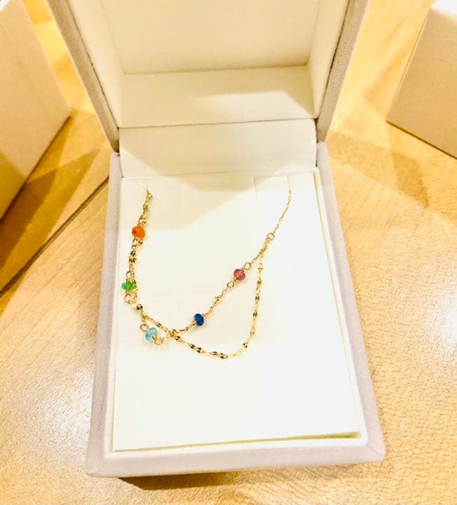 K10YG カラーストーン ブレスレット