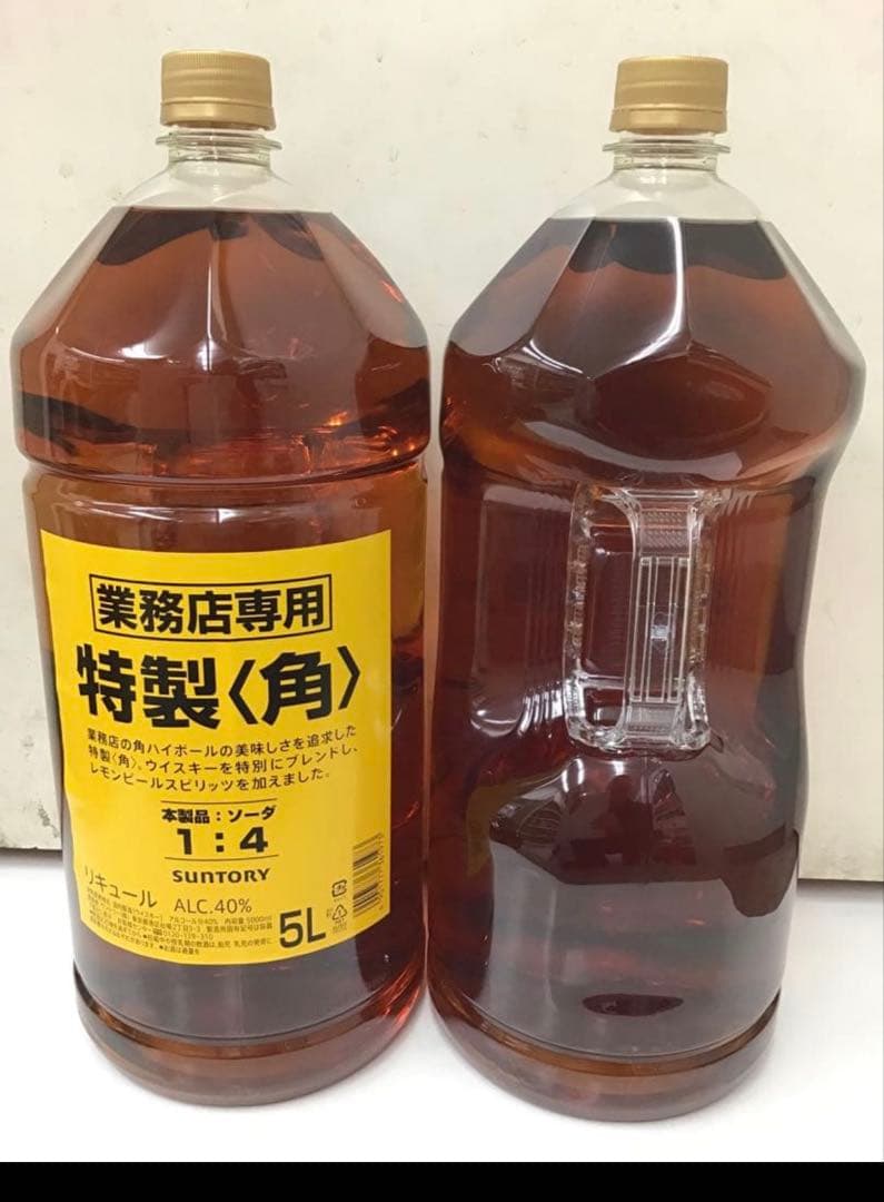 【4本セット最安値】サントリー 特製（角）ウイスキー 5L 40%