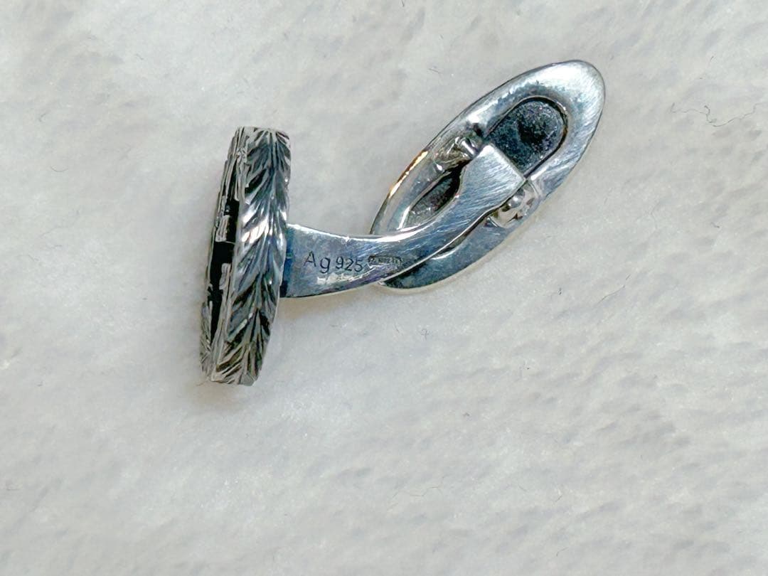 グッチ インターロッキングG カフス シルバー 925 エングレービング加工