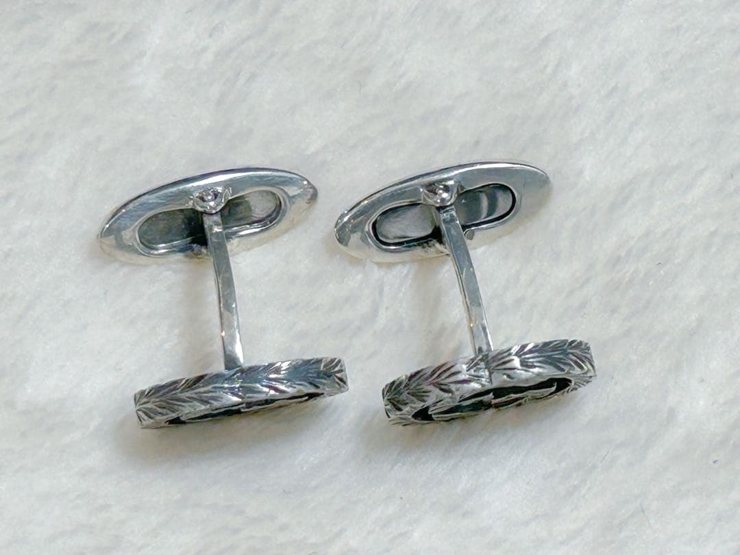 グッチ インターロッキングG カフス シルバー 925 エングレービング加工