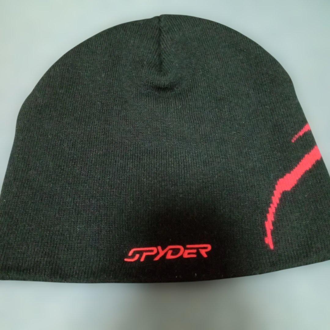シュプリーム Supreme/Spyder ビーニー 黒 赤 ニット帽