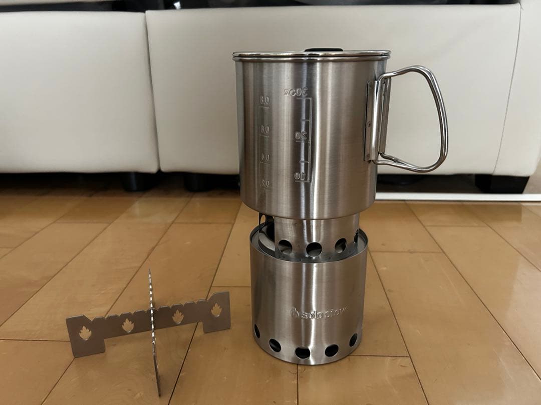 Solo stoveライト、ロストル、ポット900、スタンド（ゴトク）のセット