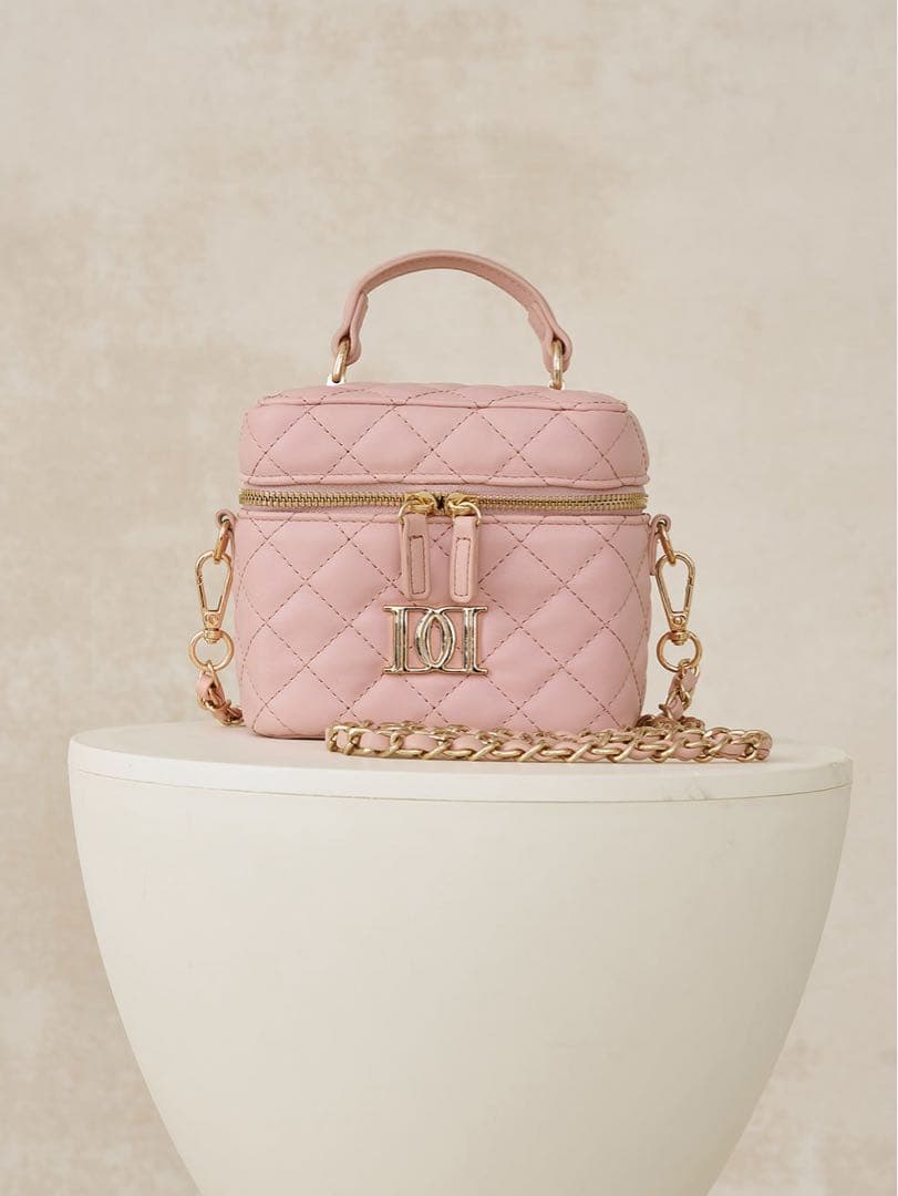 darich ゴールドパーツ キルティングスクエアミニバッグ