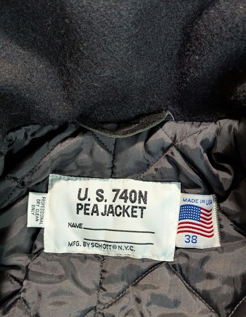 犬好きTOTO専用 SCHOTT 740N PEA COAT サイズ38