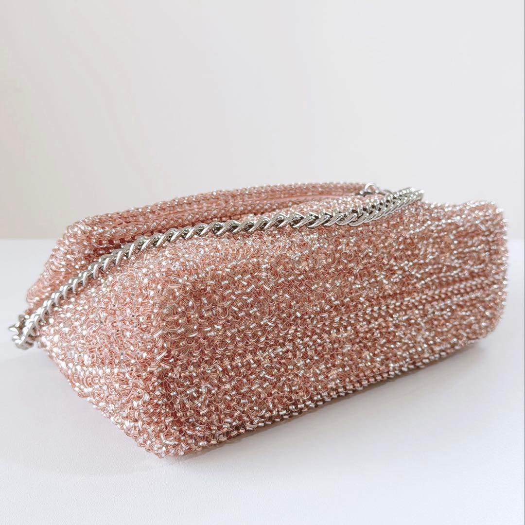 新品未使用　アンテプリマ　マチ付きリナッシェレ　ローズシルバーゴールド