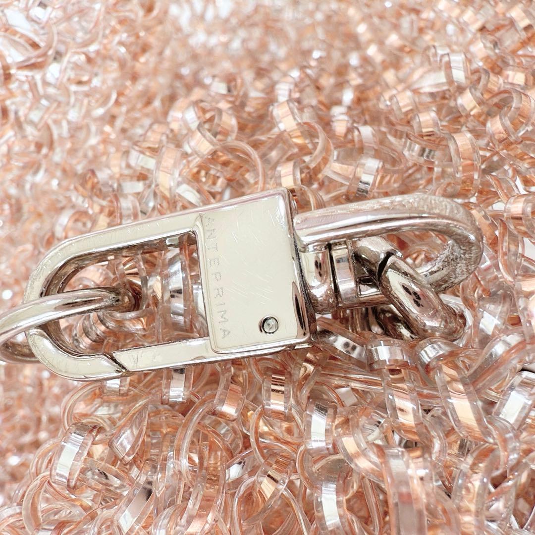 新品未使用　アンテプリマ　マチ付きリナッシェレ　ローズシルバーゴールド