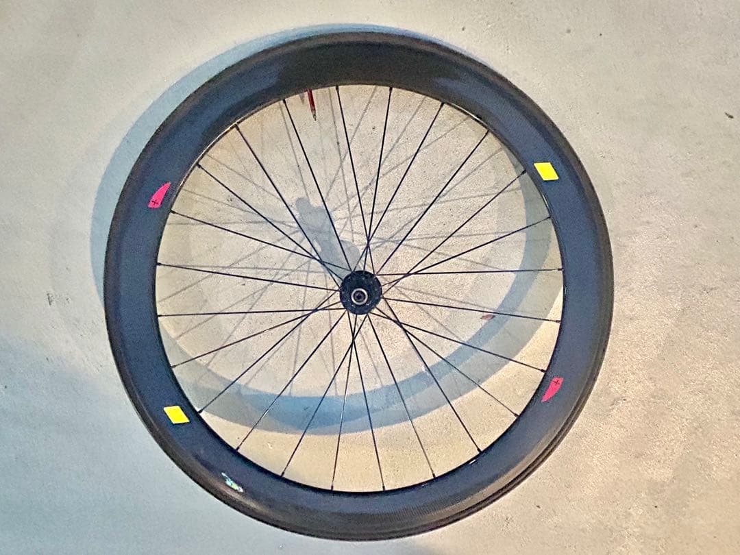 【カーボンホイール後輪】+チューブラータイヤ重量1.02kg