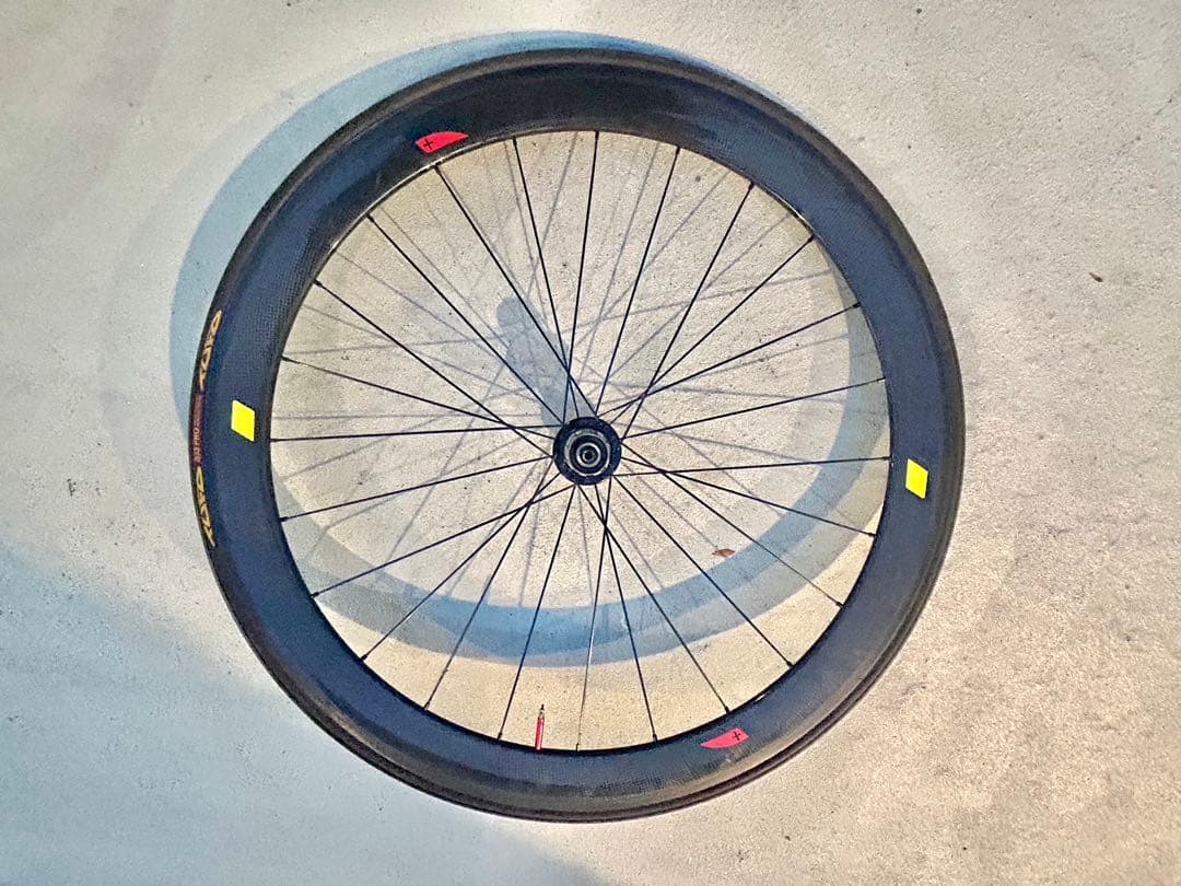 【カーボンホイール後輪】+チューブラータイヤ重量1.02kg