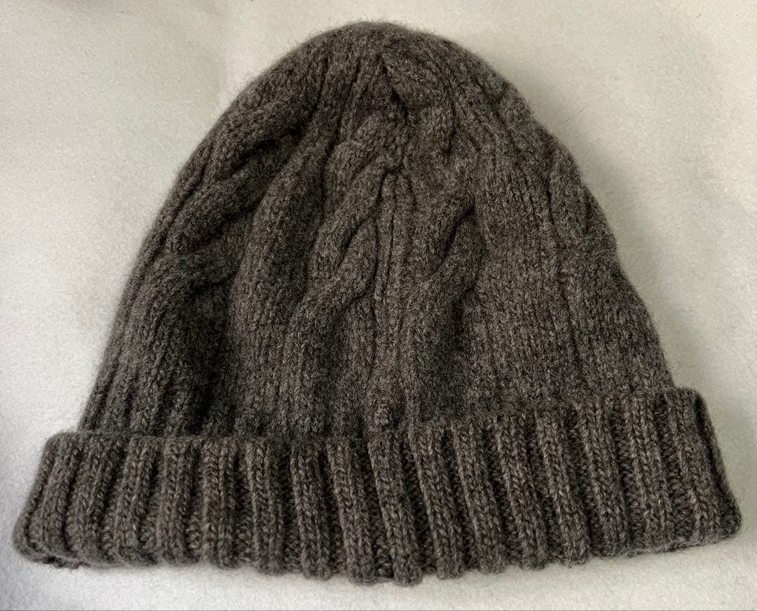 MONCLER ケーブル編み ビーニー グレー