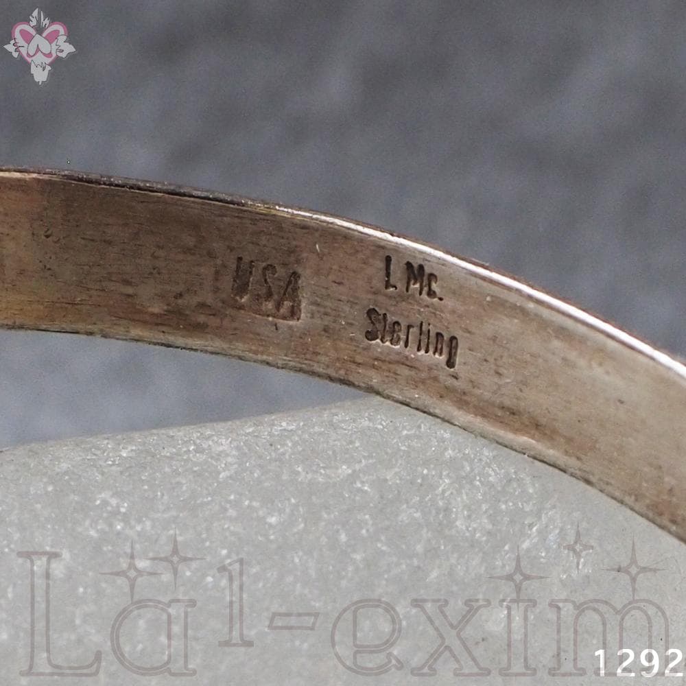 美品 インディアンジュエリー 刻印 LMC スターリング シルバー 銀 バングル