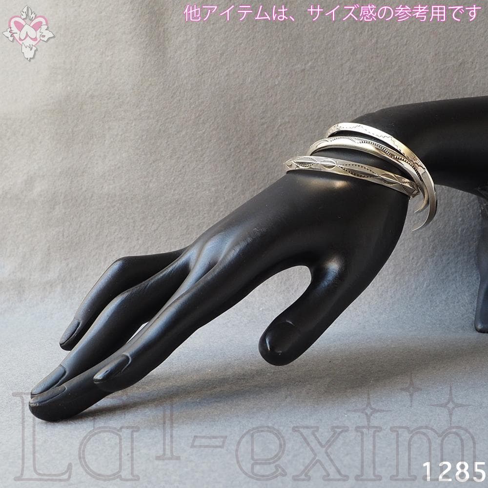 美品 インディアンジュエリー 刻印 LMC スターリング シルバー 銀 バングル