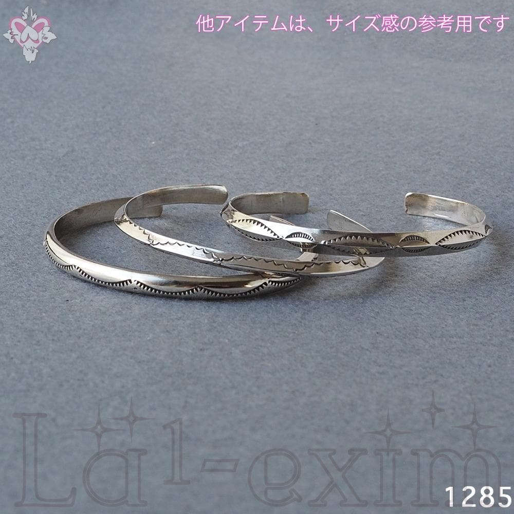 美品 インディアンジュエリー 刻印 LMC スターリング シルバー 銀 バングル