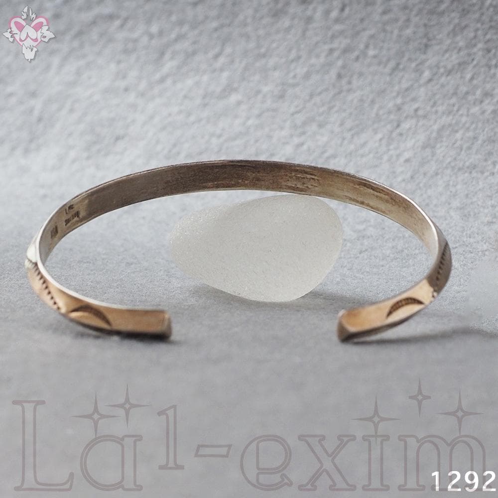 美品 インディアンジュエリー 刻印 LMC スターリング シルバー 銀 バングル