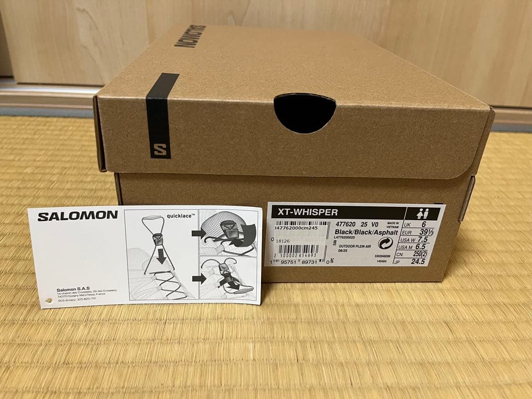 サロモン　XT-WHISPER 24.5