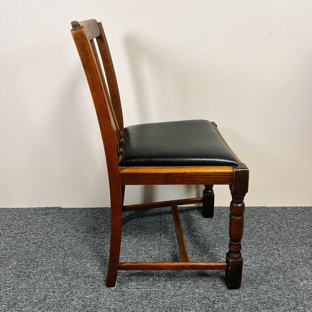 北欧レトロ 英国アンティーク 無垢材 チャーチチェア ダイニングチェア イギリス