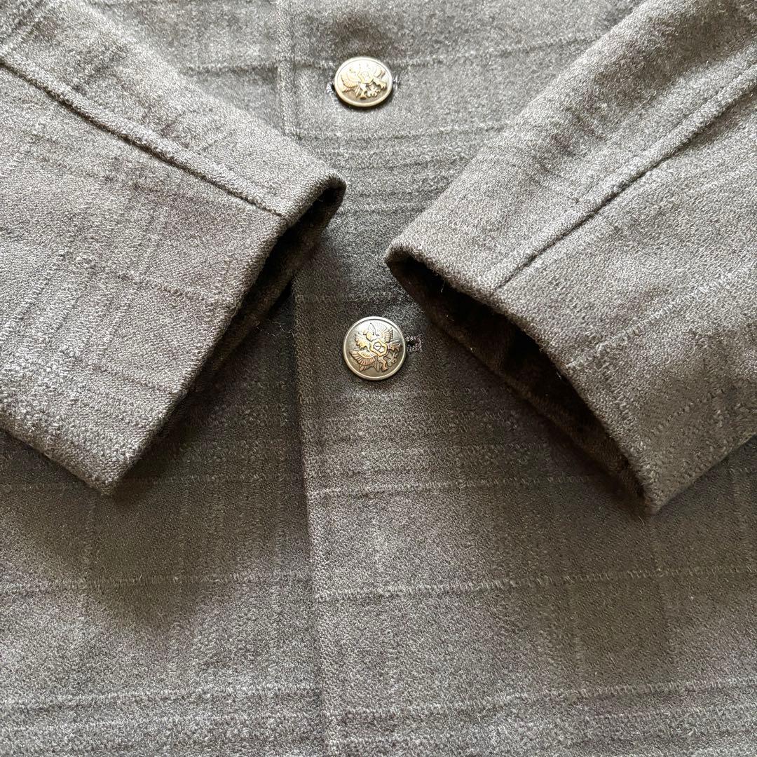 【極美品】Lサイズ 銀ボタン ポールスミス Pコート 紫マルチストライプシルバー