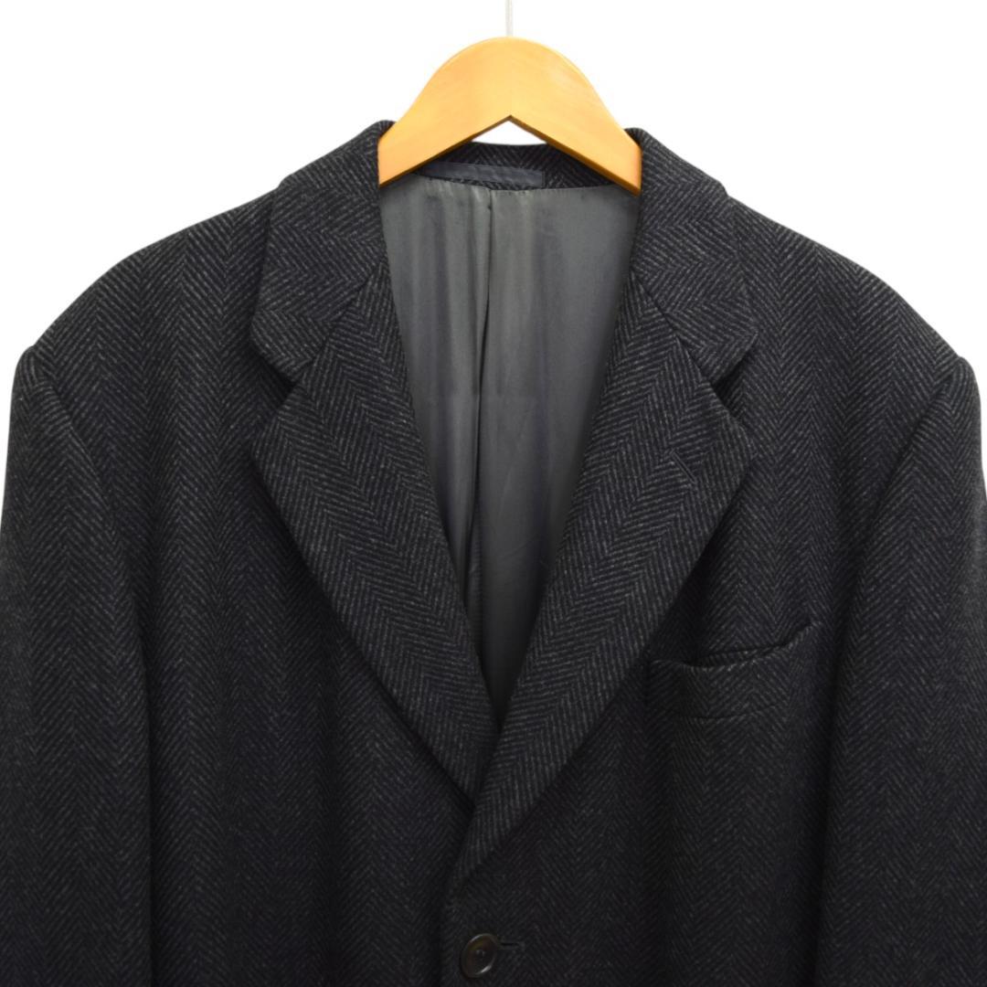 ARMANI COLLEZIONI カシミヤ混ヘリンボーンチェスターコート