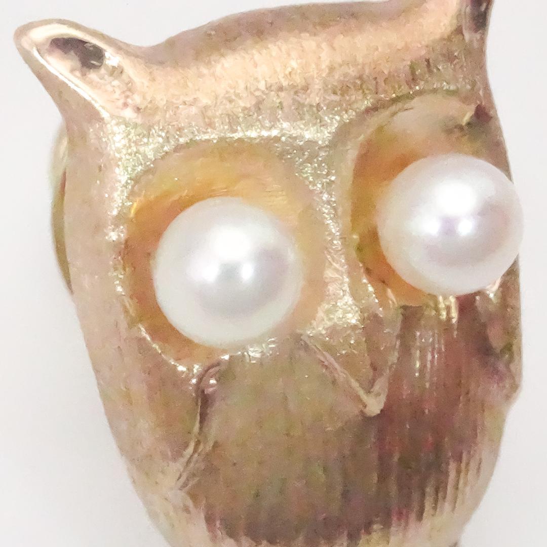 TASAKI タサキ K14 ベビーパール タイニーピン 1.46g＊フクロウ