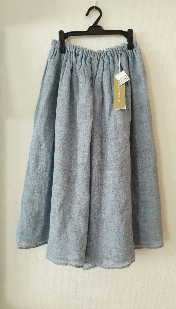 【タグ付き未使用品】中川政七商店 麻のかや織 キュロット ブルー リネン100%