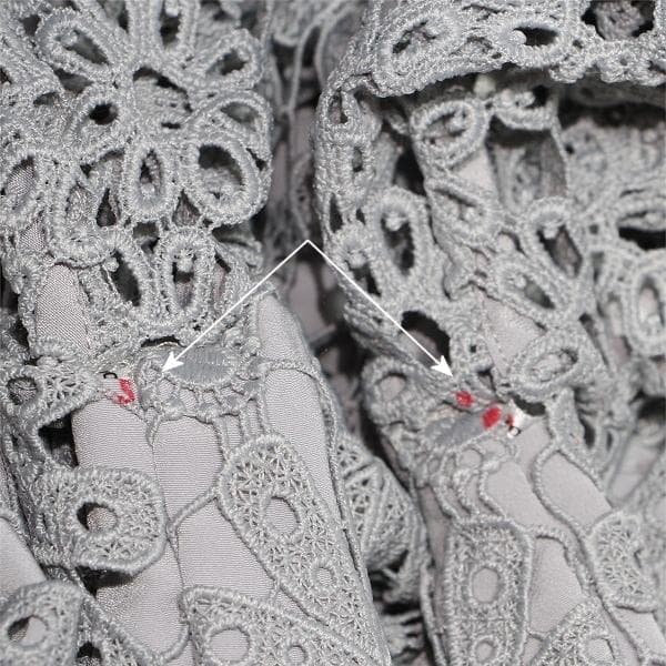 N*.様 セルフポートレイト ワンピース ギピュールレース グレー 花柄 UK1