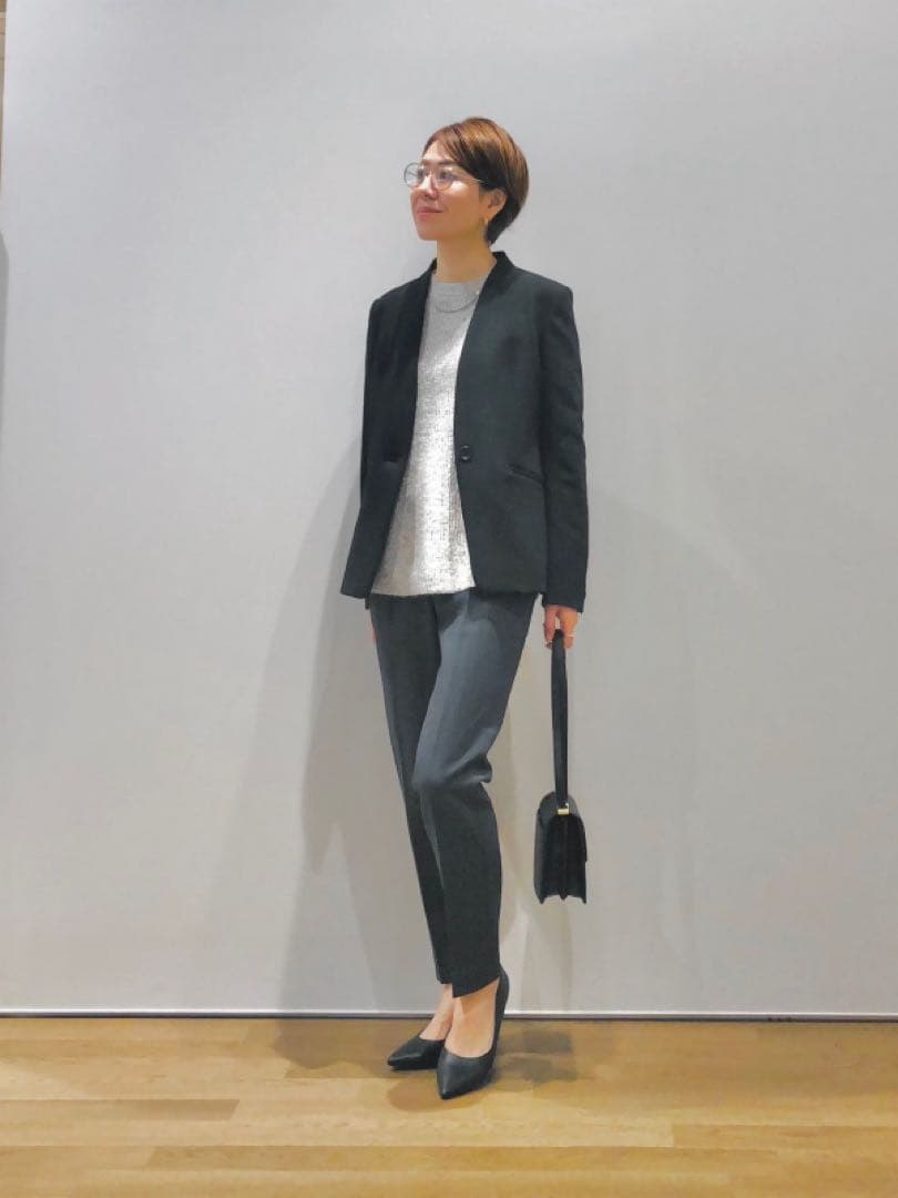 プラステ　ウォームリザーブカラーレスジャケット　ブラック　S