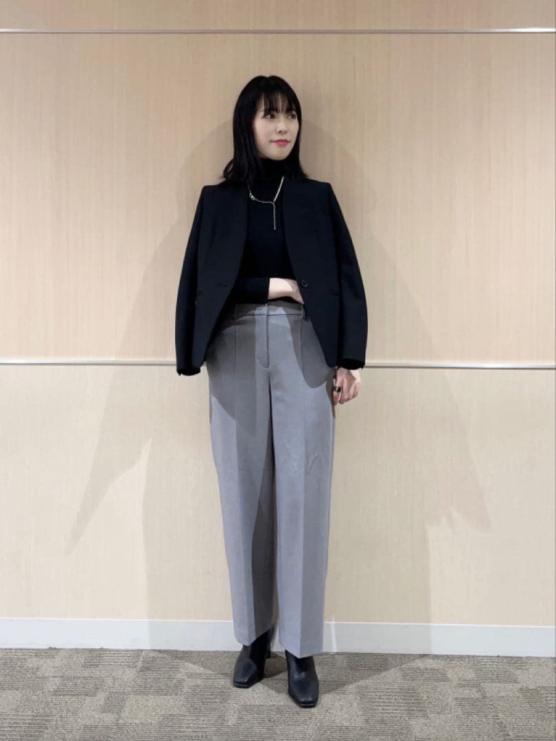 プラステ　ウォームリザーブカラーレスジャケット　ブラック　S