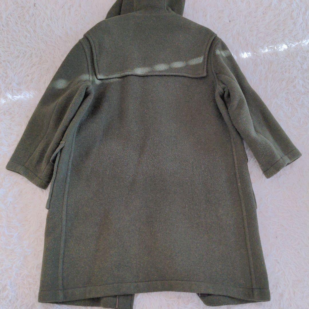 Gloverall オリーブグリーン ロングダッフルコート ウール 裏地チェック