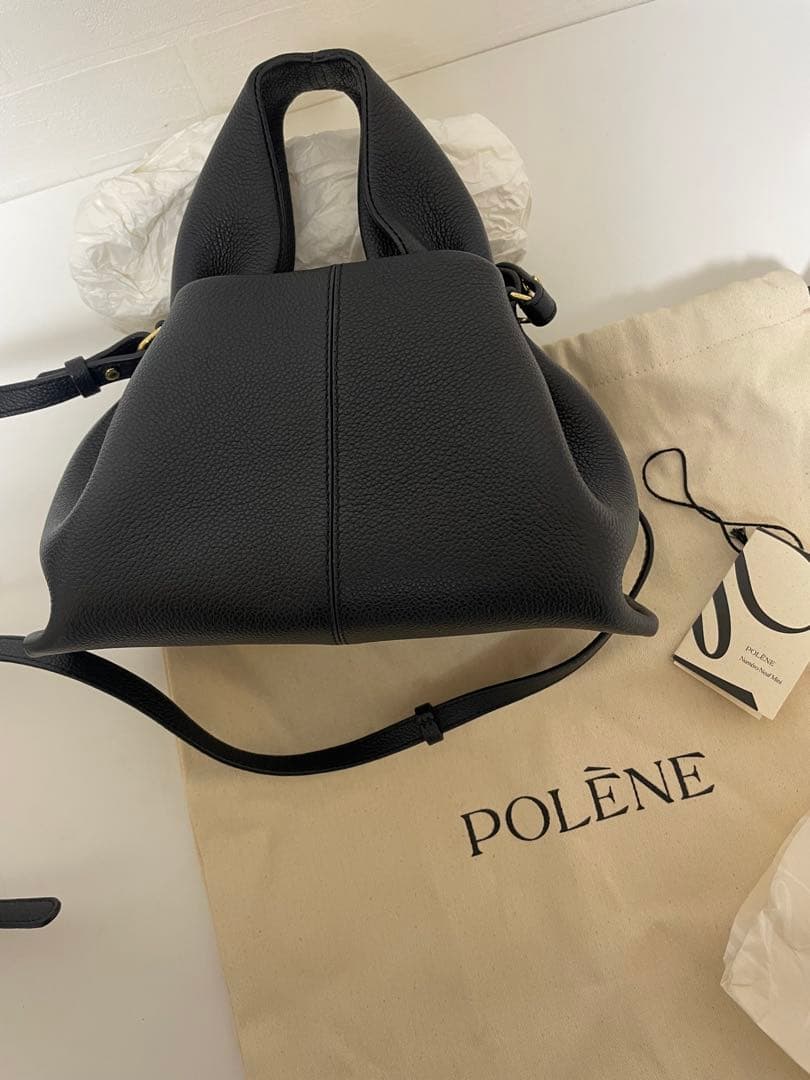 美品　ポレーヌ　ヌメロヌフ　ミニ　ハンドバッグ　ショルダーバッグ　2WAY