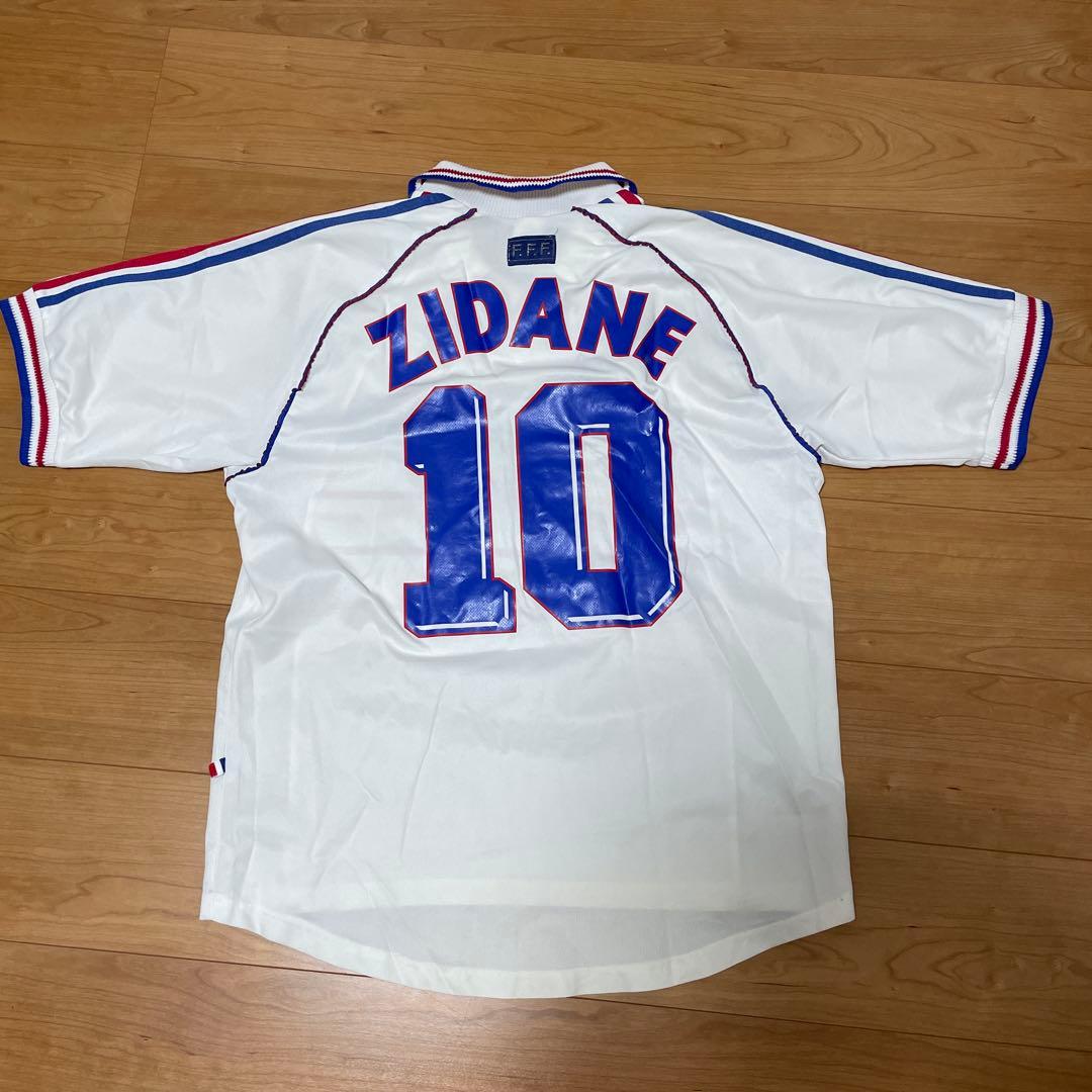 サッカーユニフォーム　フランス代表 ジダン　Lサイズ　星なしユニフォームです