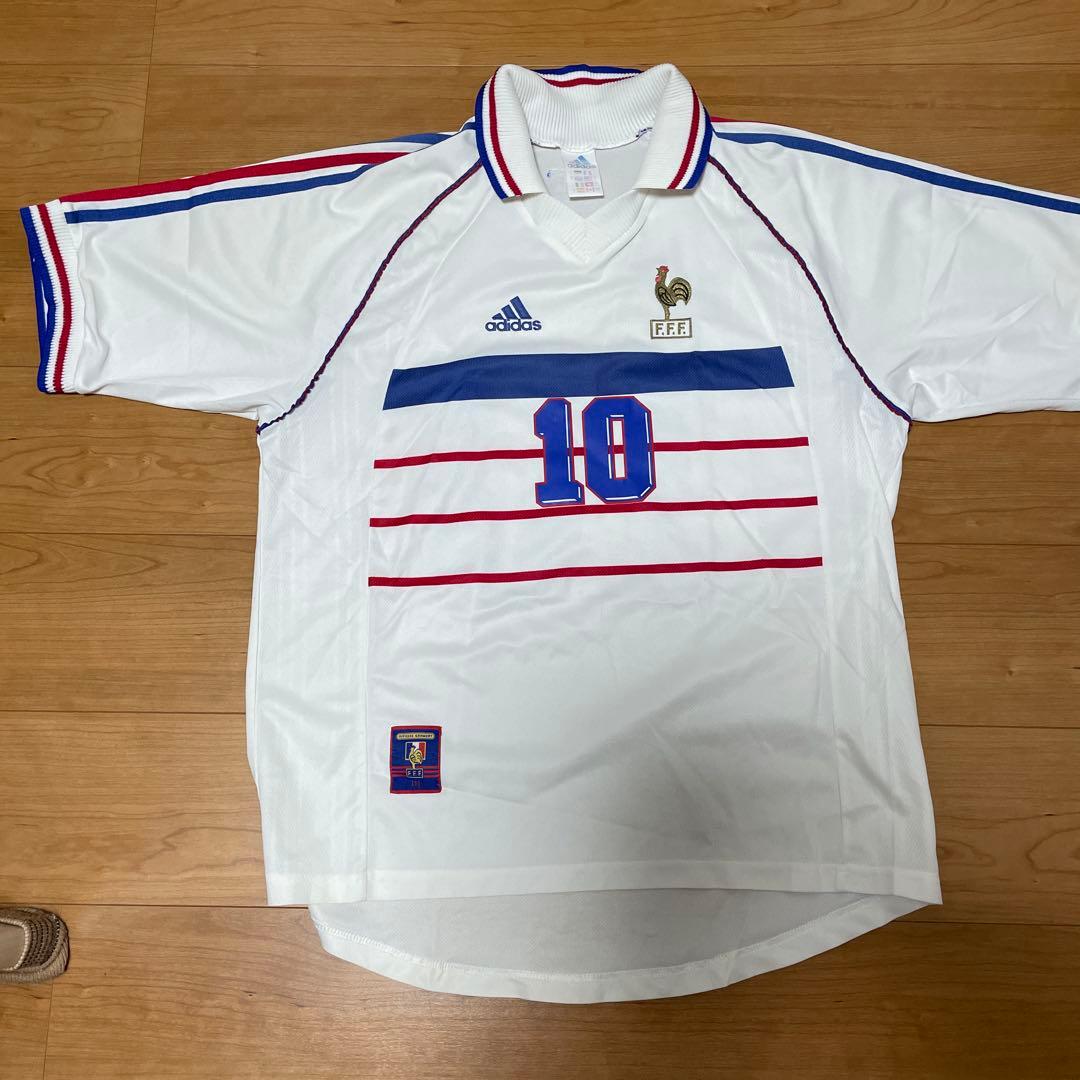 サッカーユニフォーム　フランス代表 ジダン　Lサイズ　星なしユニフォームです