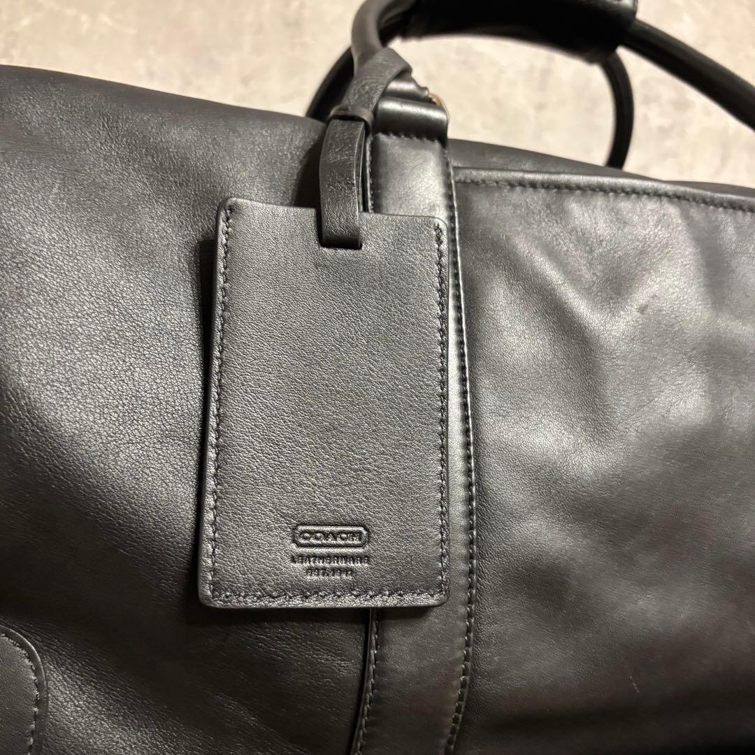 美品 COACH ボストンバッグ ブラック 2way ブラック レザー 旅行