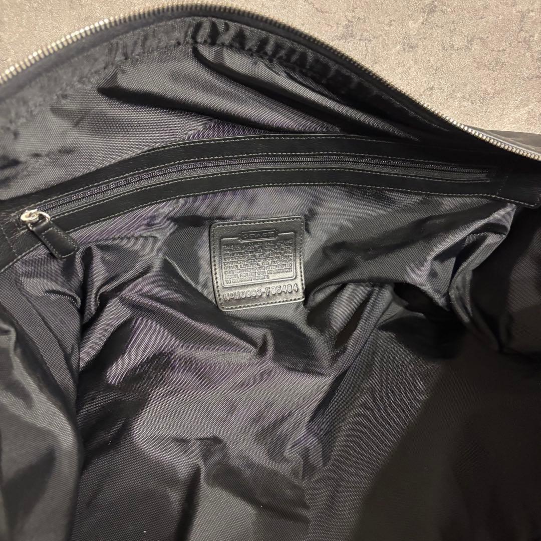 美品 COACH ボストンバッグ ブラック 2way ブラック レザー 旅行