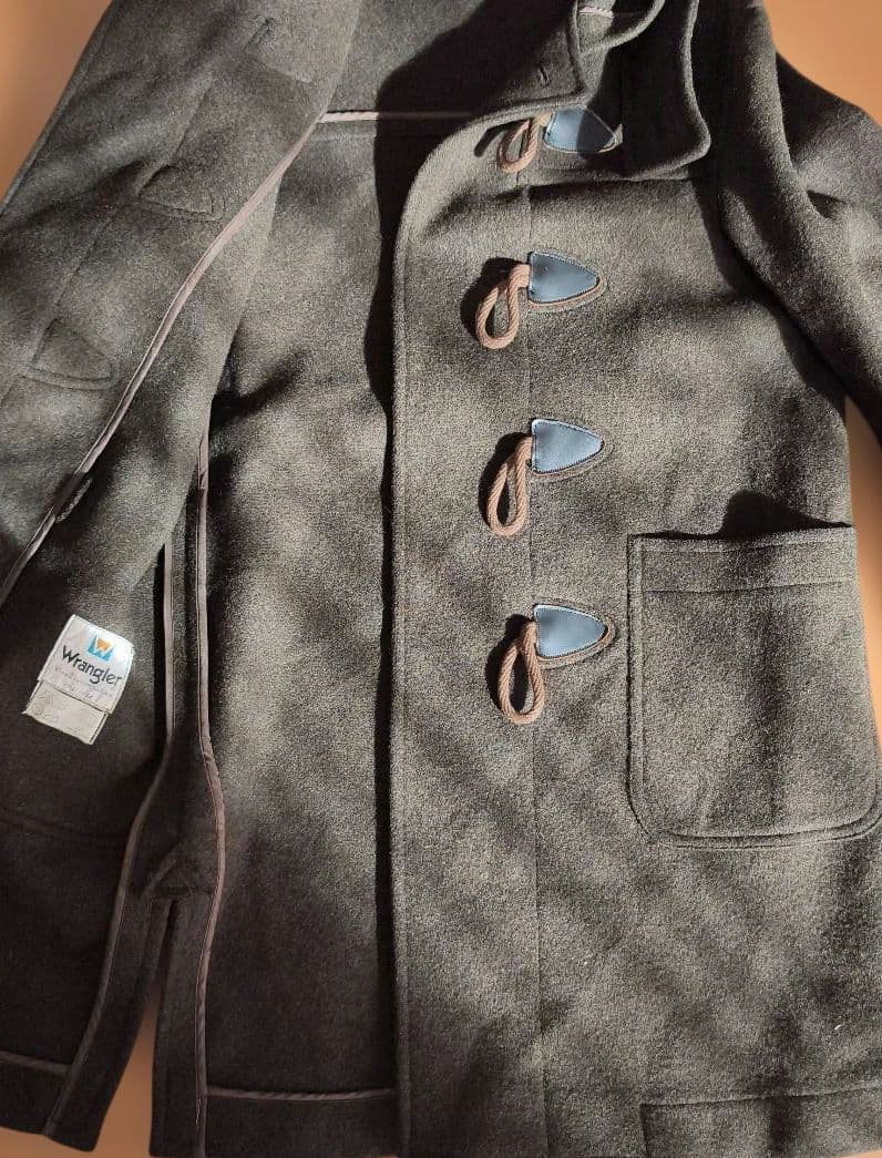 Wrangler （ラングラー）ダッフルコート フード付き ダークグレーM