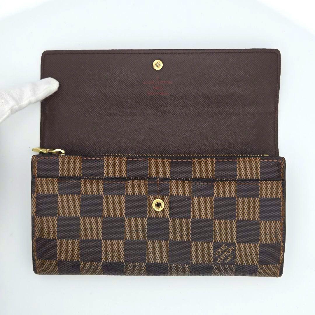 ルイヴィトン ポシェットポルトモネクレディ ポルトフォイユサラ ダミエ 長財布