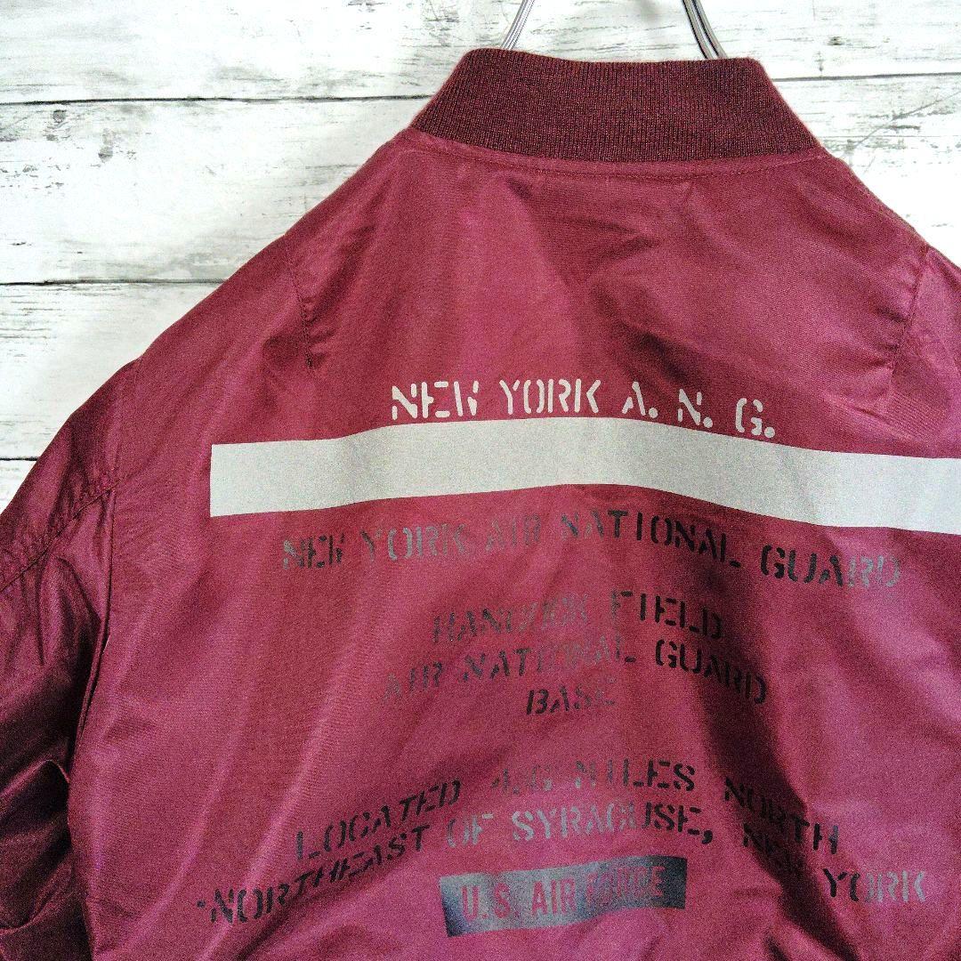 【新品】アヴィレックス　MA-1フライトジャケット　ワインカラー　ピンバッチ付属