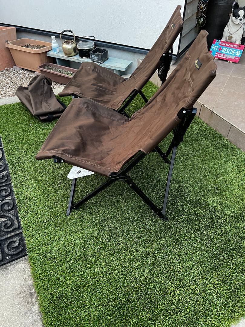 ogawa オガワ ローチェア2 ダークブラウン 2脚セット