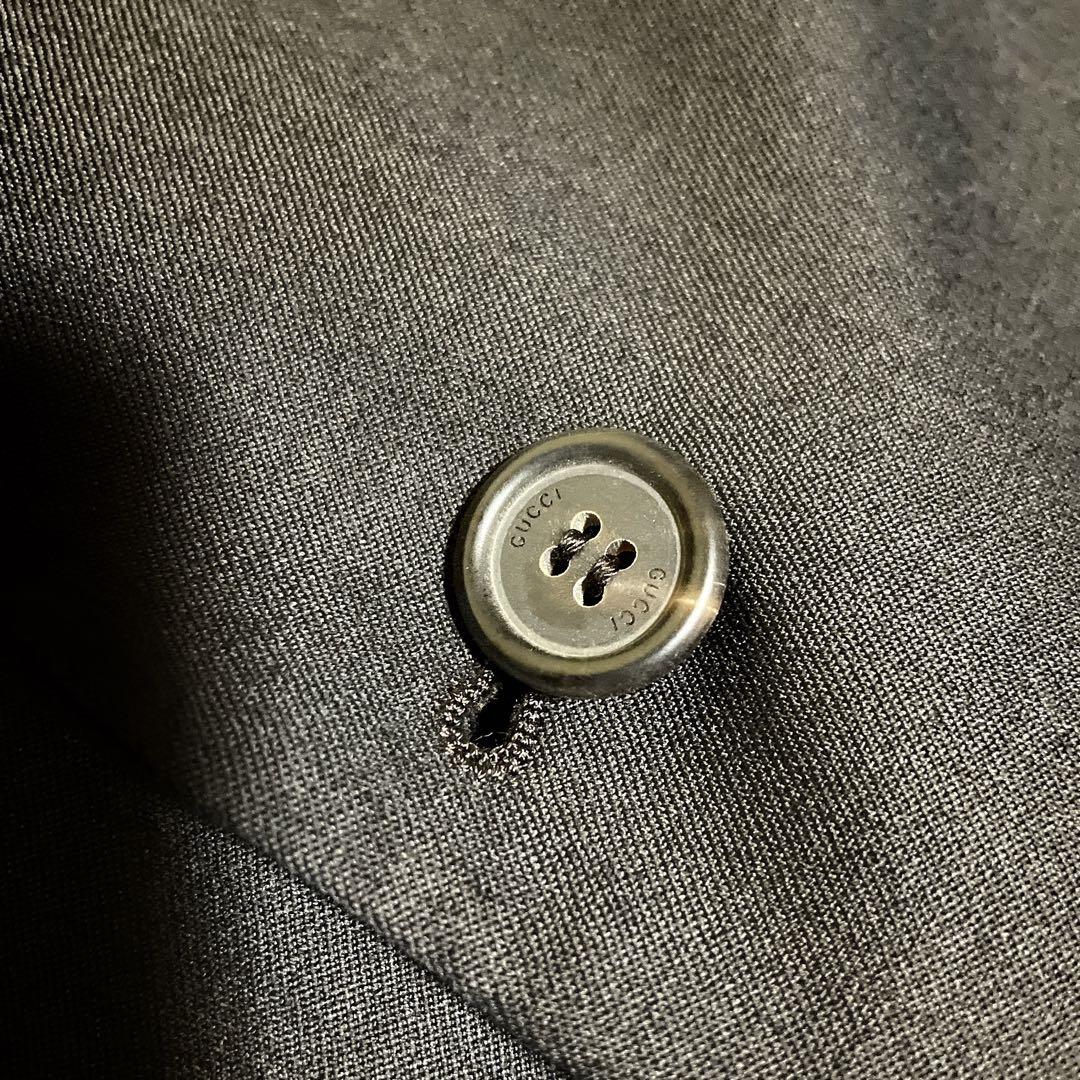 極美品☆GUCCI☆グッチ☆スーツセットアップ☆ブラック☆裏地モスグリーン☆50