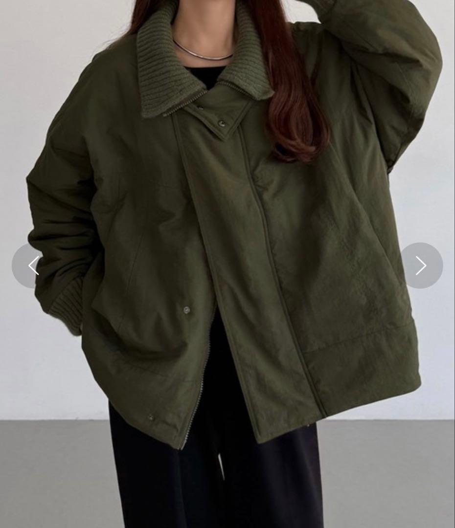 callautia リブ ニット カラー 中綿 ジャケット Mサイズ 新品