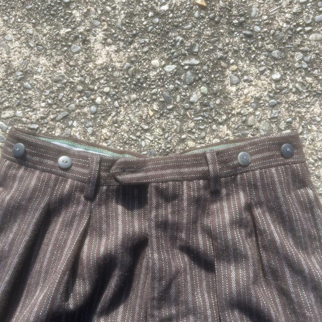 60's70's イタリア製　vintageワイドスラックス　ストライプ