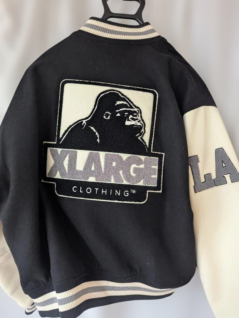 XLARGE スタジャン M 黒/クリーム